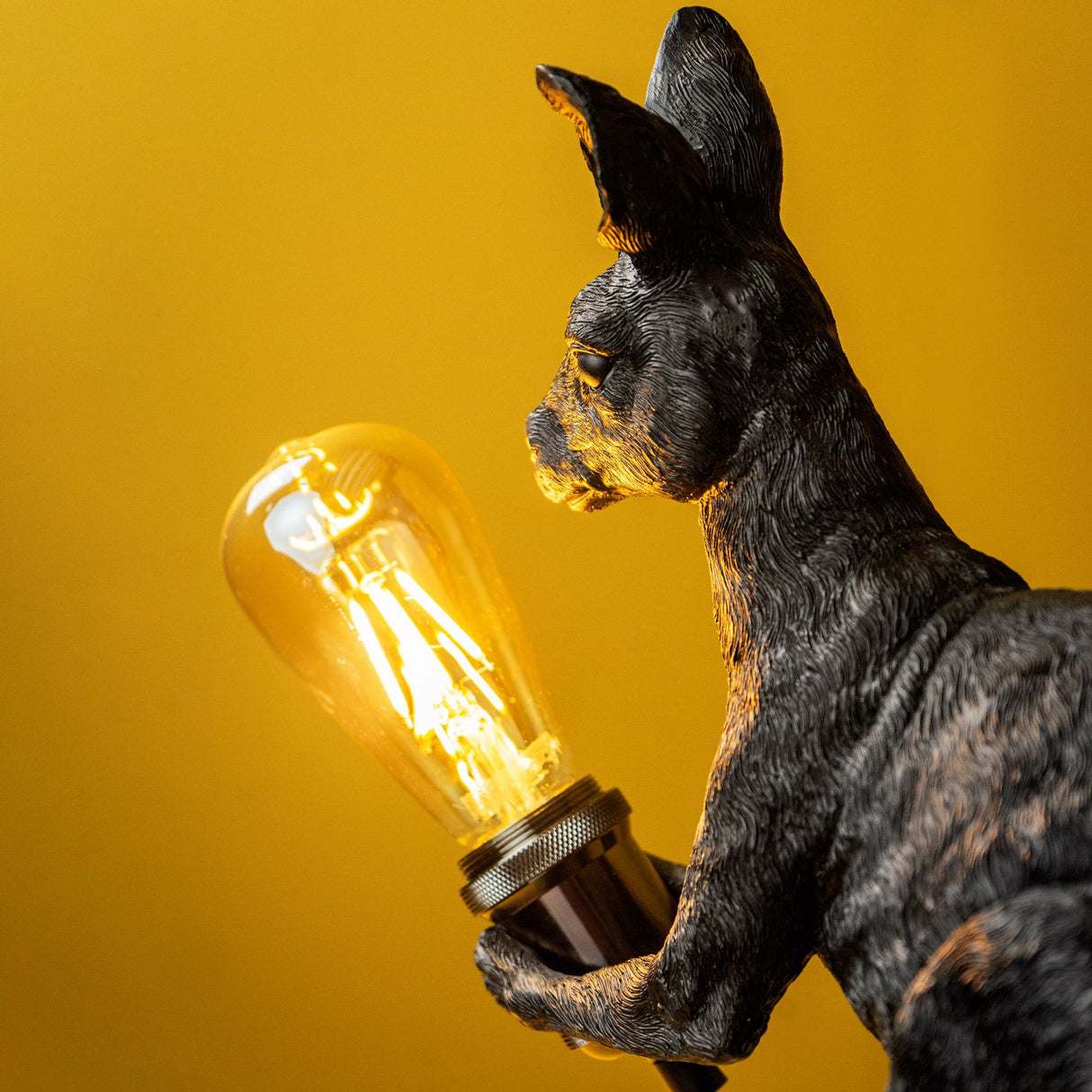 WERNS Lampada da Tavolo Canguro Skippie Nero Antracite 51x16x35cm