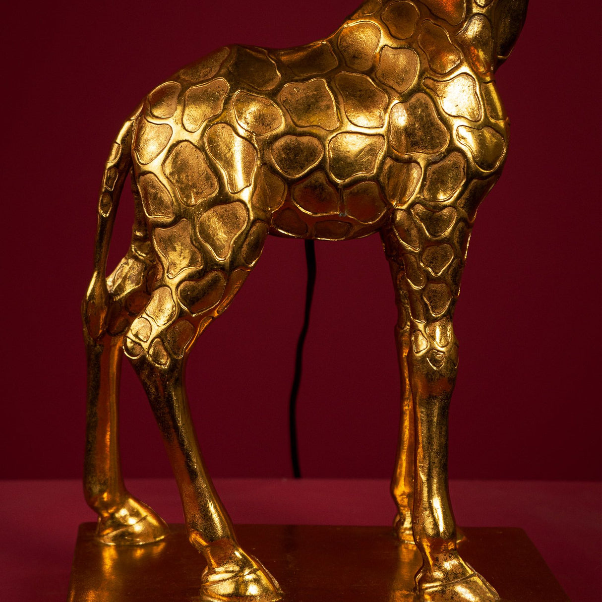 WERNS Lampada da Tavolo Giraffa Lucie Oro Nero 35x70cm