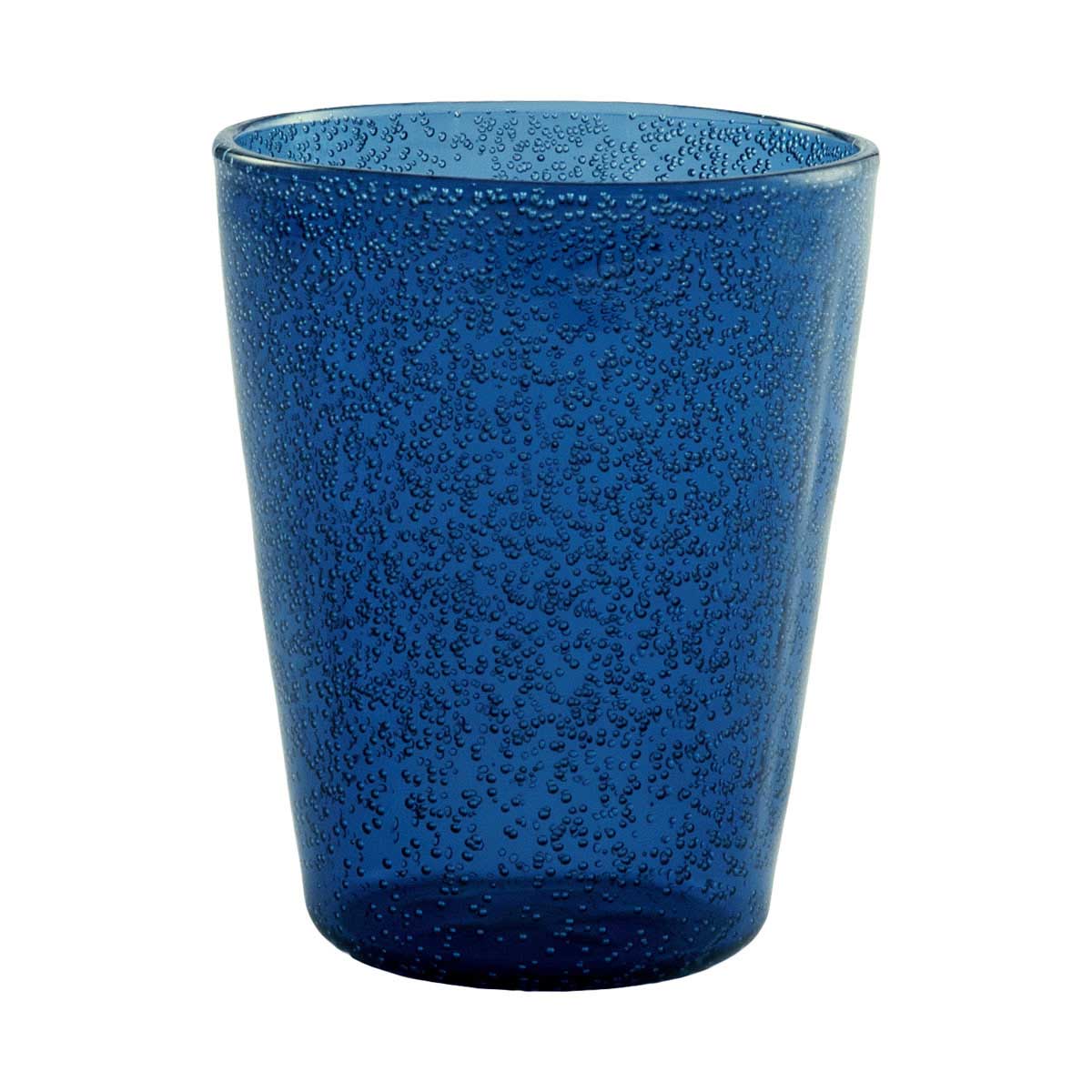 MEMENTO Synth Bicchieri Acqua Colorati Deep Blue Set 6 Pezzi 330ml Plastica