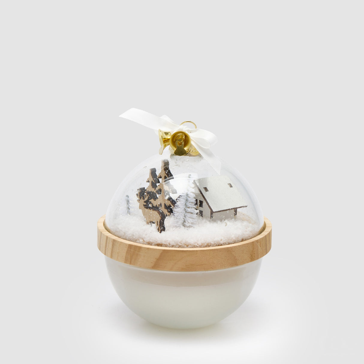 EDG Enzo De Gasperi Candela Natalizia Profumata a Cupola Ambra in Vetro e Cera 12x11cm