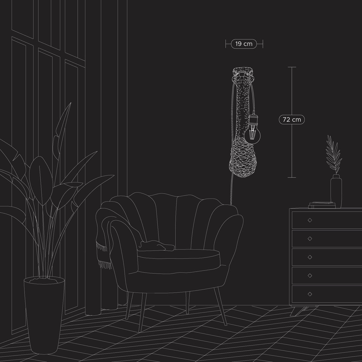 WERNS Lampada da Parete Franz Josef Struzzo Oro 24,5x18,5x72cm