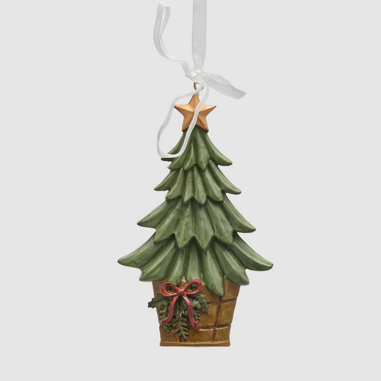 EDG Enzo De Gasperi Addobbo Alberello di Natale Verde in Plastica 12x7cm