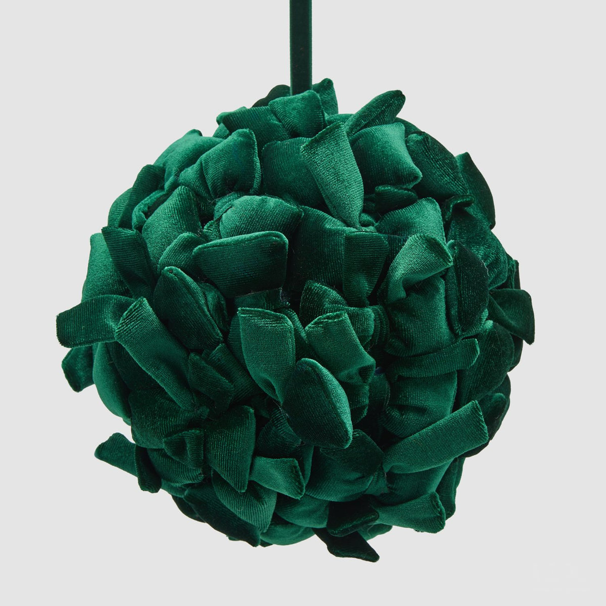 EDG Enzo De Gasperi Pallina di Natale a Petali Verde in Velluto 18cm
