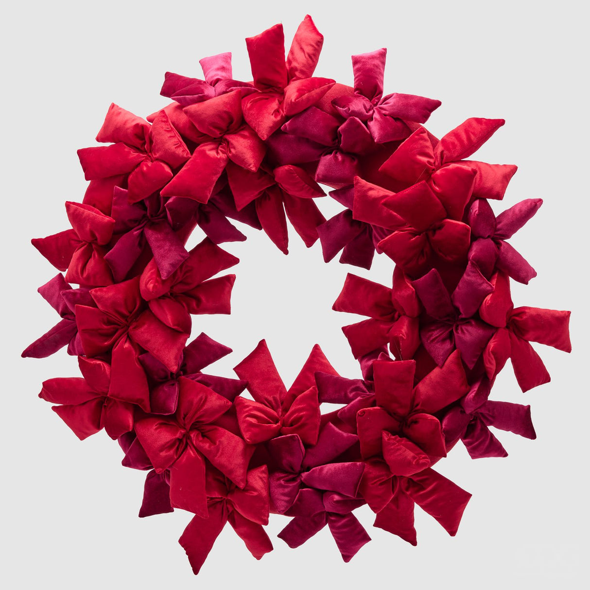EDG Enzo De Gasperi Corona Natalizia di Fiocchi Rosso in Poliestere 80cm