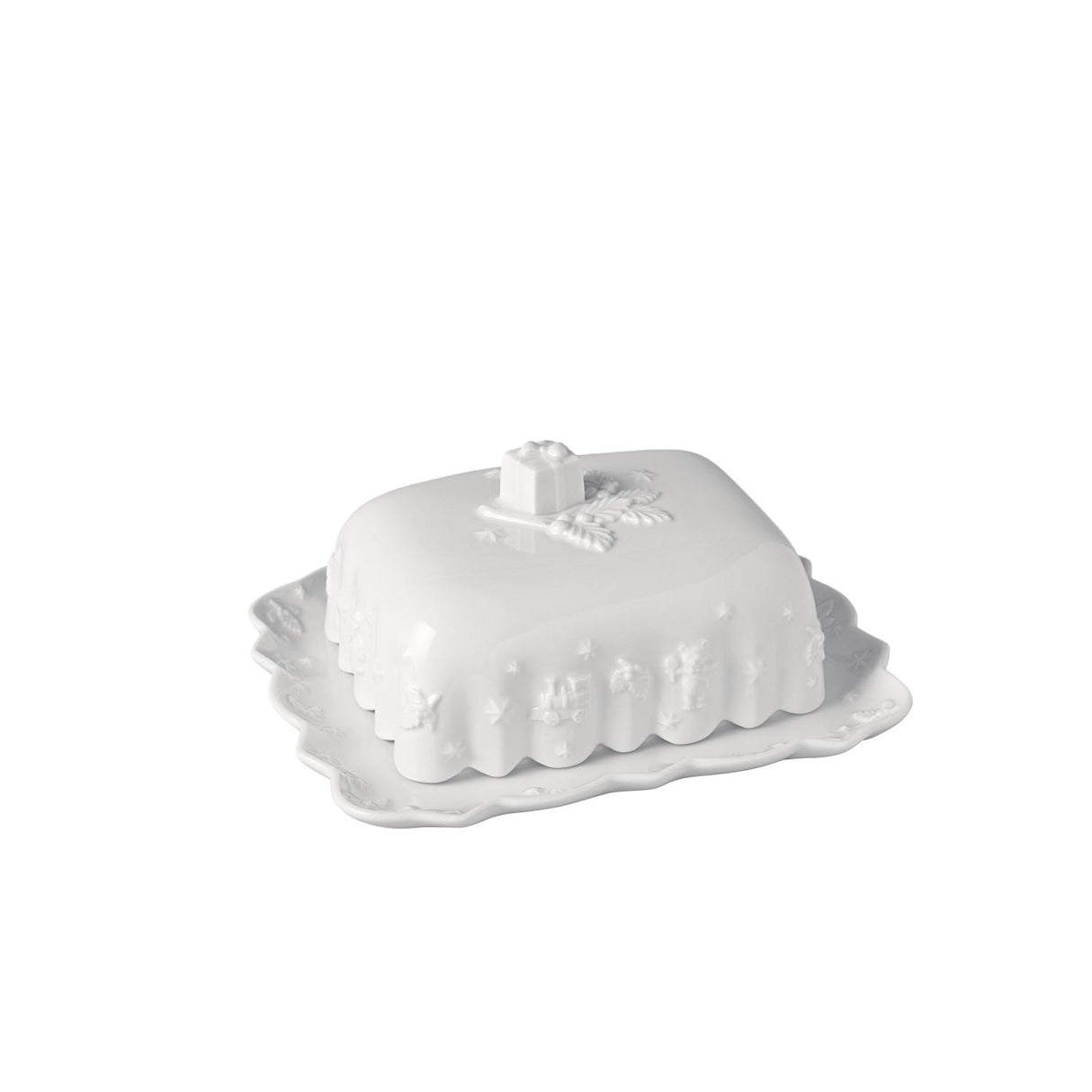 VILLEROY & BOCH Burriera Natalizia Toy's Delight Royal Classic Bianco in Porcellana Premium 15,5x19cm