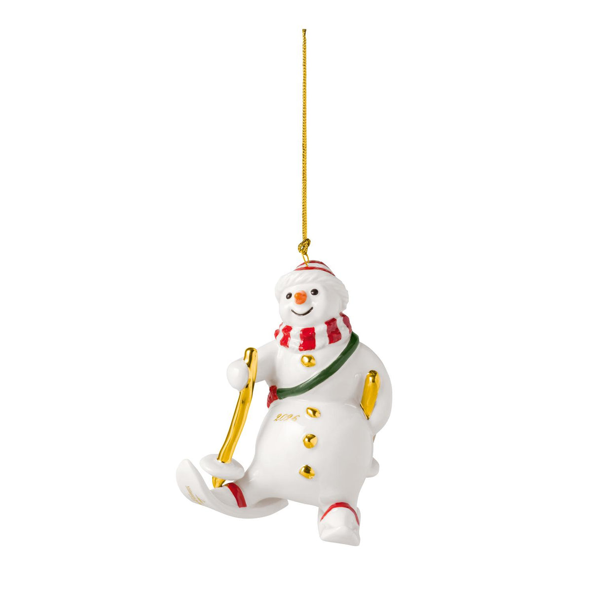 VILLEROY & BOCH Addobbo Natalizio Pupazzo di Neve Christmas Classics 2026 Oro in Porcellana Premium 10cm