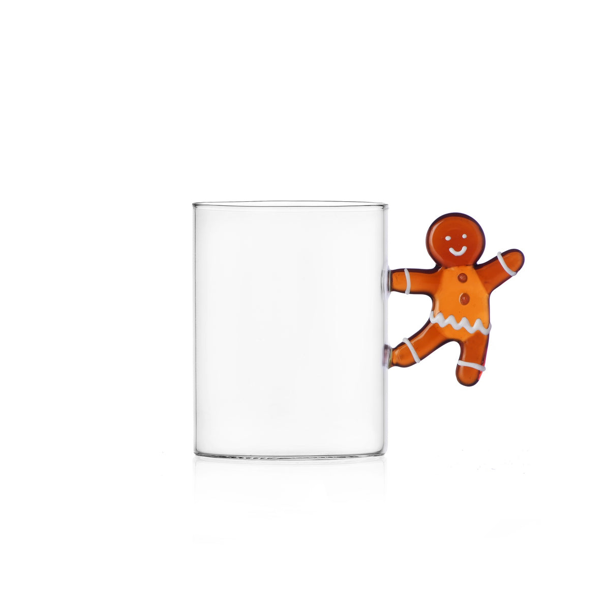 ICHENDORF Tazza Natalizia Sweet & Candy Mr Pan di Zenzero in Vetro Borosilicato 10cm
