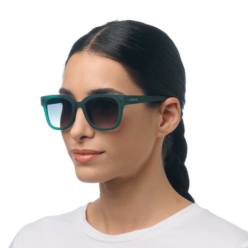 OKKIA Giovanni Occhiali da Sole Unisex Soft Touch Verde