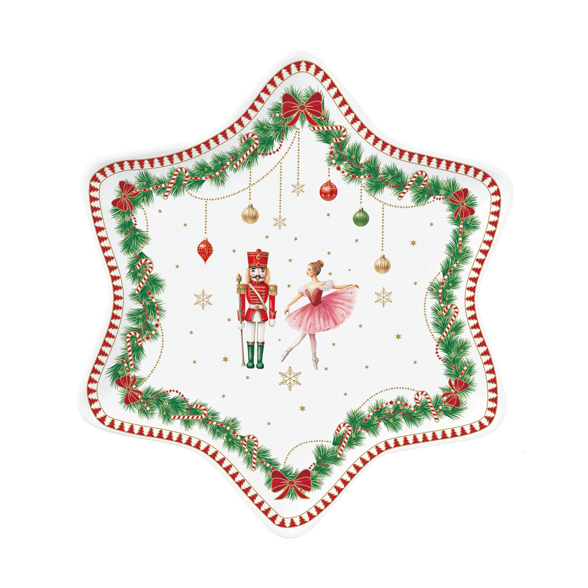 EASY LIFE Piatto Natalizio Magie de Noel in Porcellana 22,5 cm