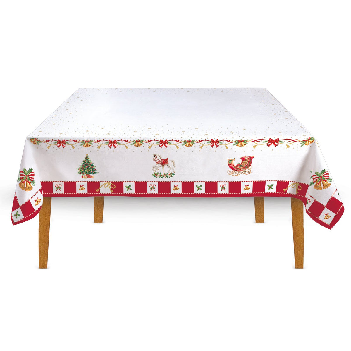 EASY LIFE Tovaglia Natalizia Rettangolare Christmas Tale in Cotone 180x145 cm