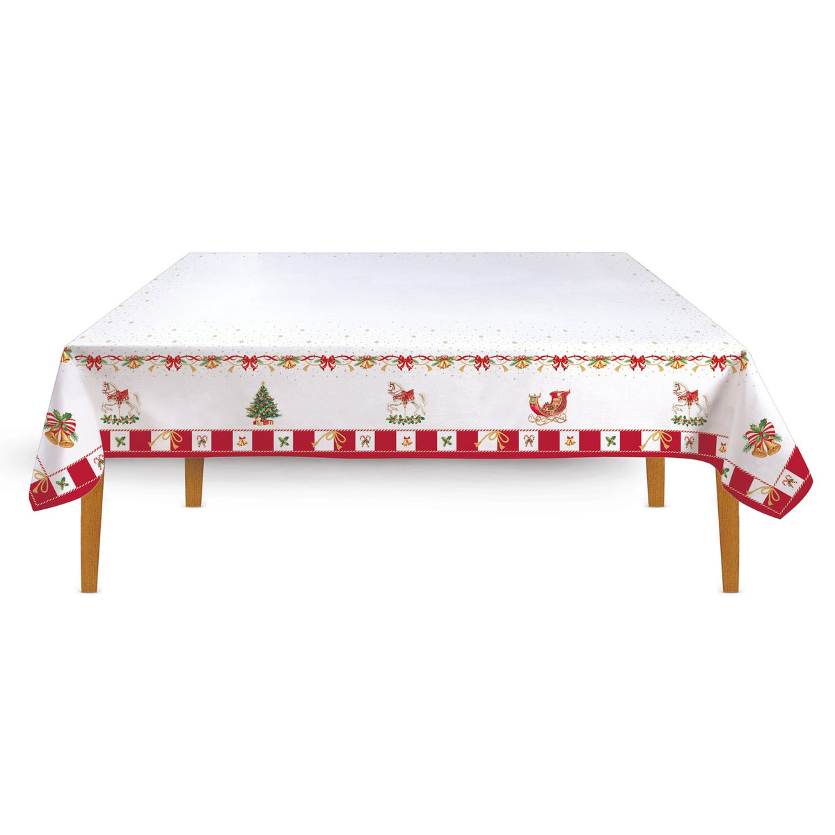 EASY LIFE Tovaglia Natalizia Rettangolare Christmas Tale in Cotone 250x145 cm