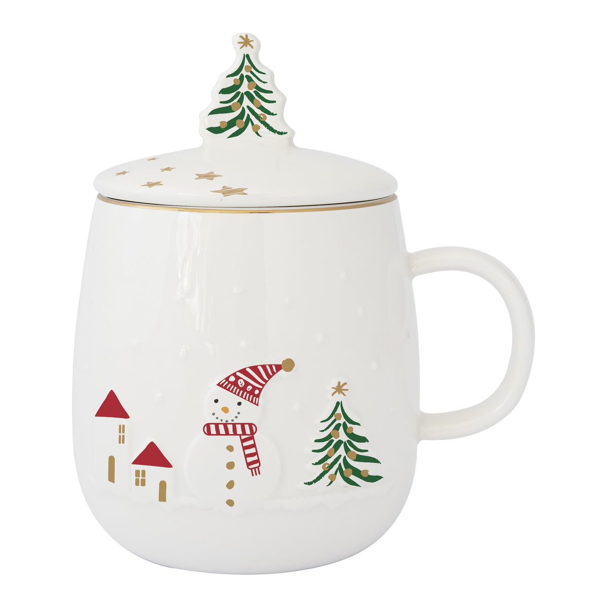 EASY LIFE Infusiera Natalizia Let It Snow Pupazzo di Neve in Porcellana 450ml