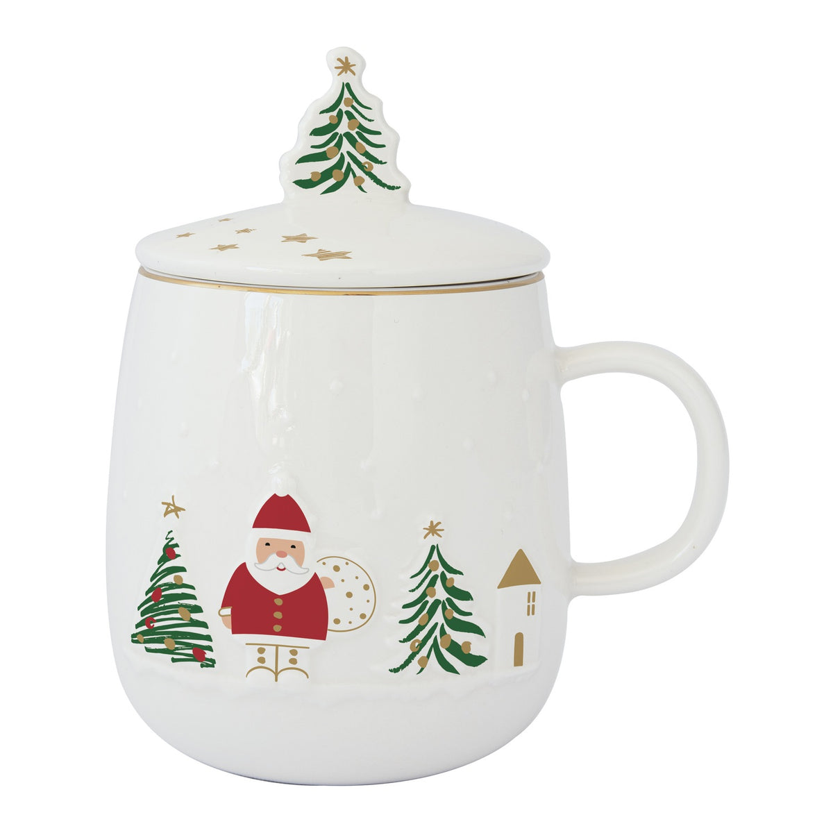 EASY LIFE Infusiera Natalizia Let It Snow Babbo Natale in Porcellana 450ml