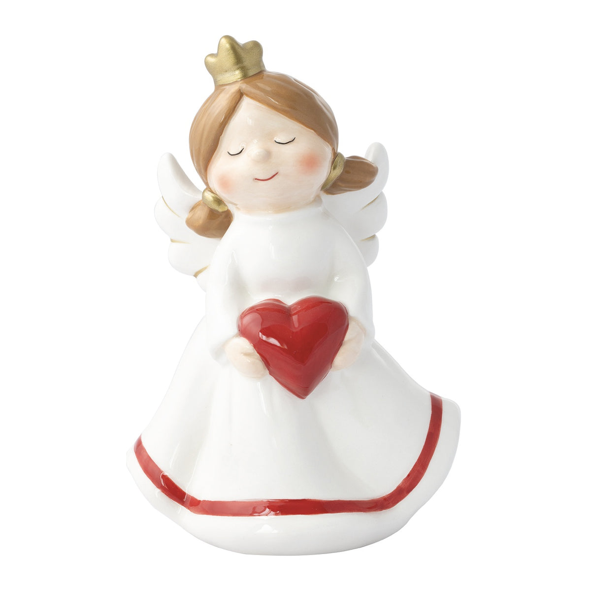 EASY LIFE Angioletto Natalizio Angels Abito Bianco in Ceramica e Dolomite 16 cm