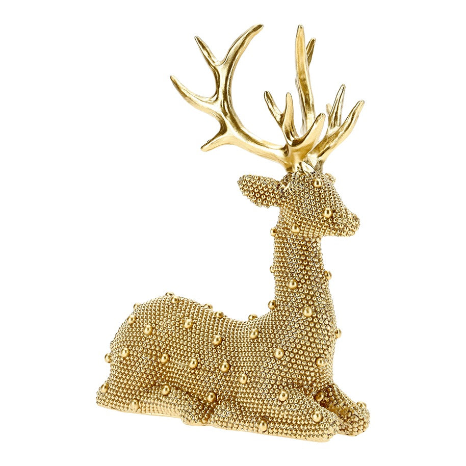 TIMSTOR Cervo Natalizio Seduto Oro Glitter 22 cm