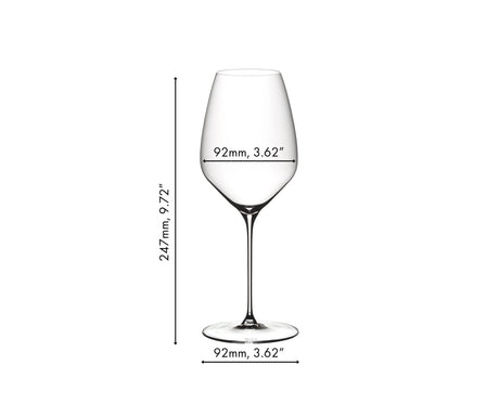 RIEDEL Veloce Calice Bicchiere Vino Bianco Riesling Set 2 Pezzi 570ml Cristallo