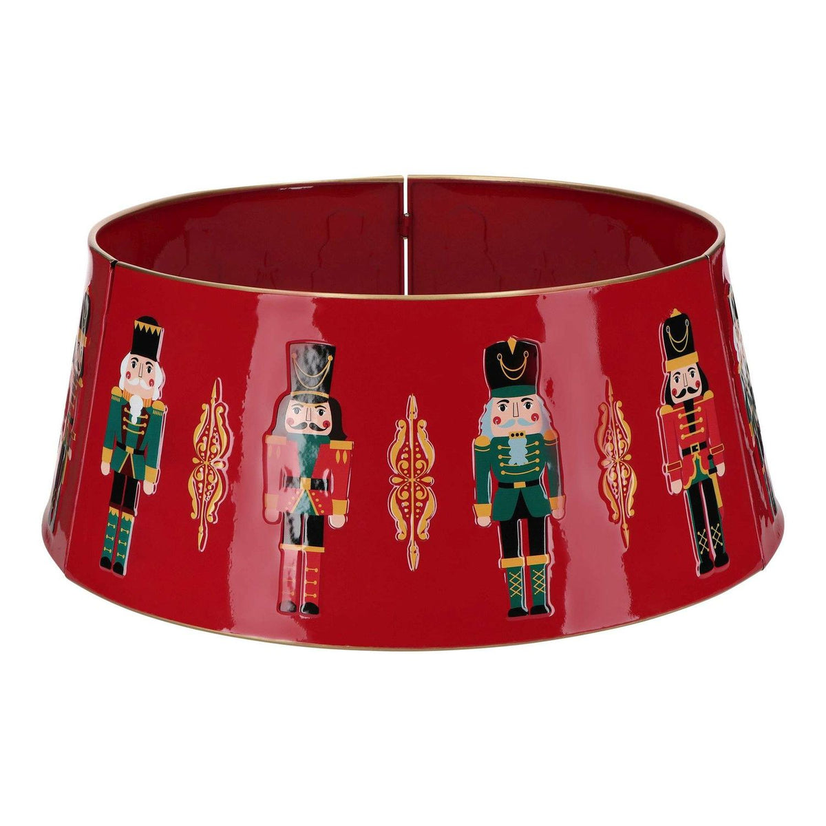 TIMSTOR Base Copri Piede per Albero di Natale Schiaccianoci in Metallo 66 cm