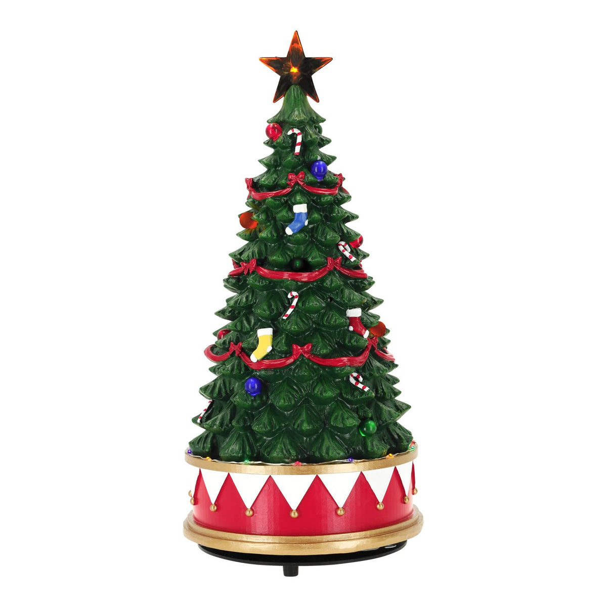TIMSTOR Albero di Natale Animato con Luci LED e Musica 31 cm