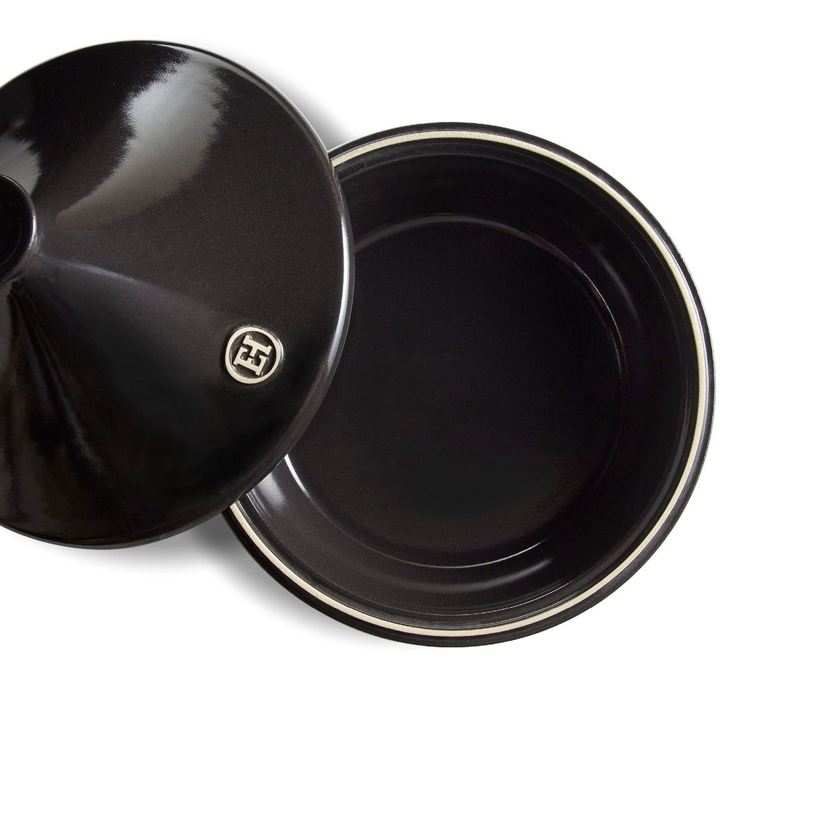 EMILE HENRY Tajine in Ceramica Nero 32,5 cm per 8-10 Persone