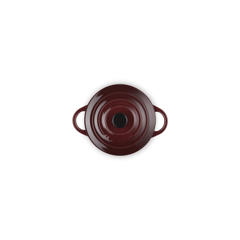LE CREUSET Mini Cocotte Rotonda in Gres Vetrificato Garnet 10 cm 0,25 L