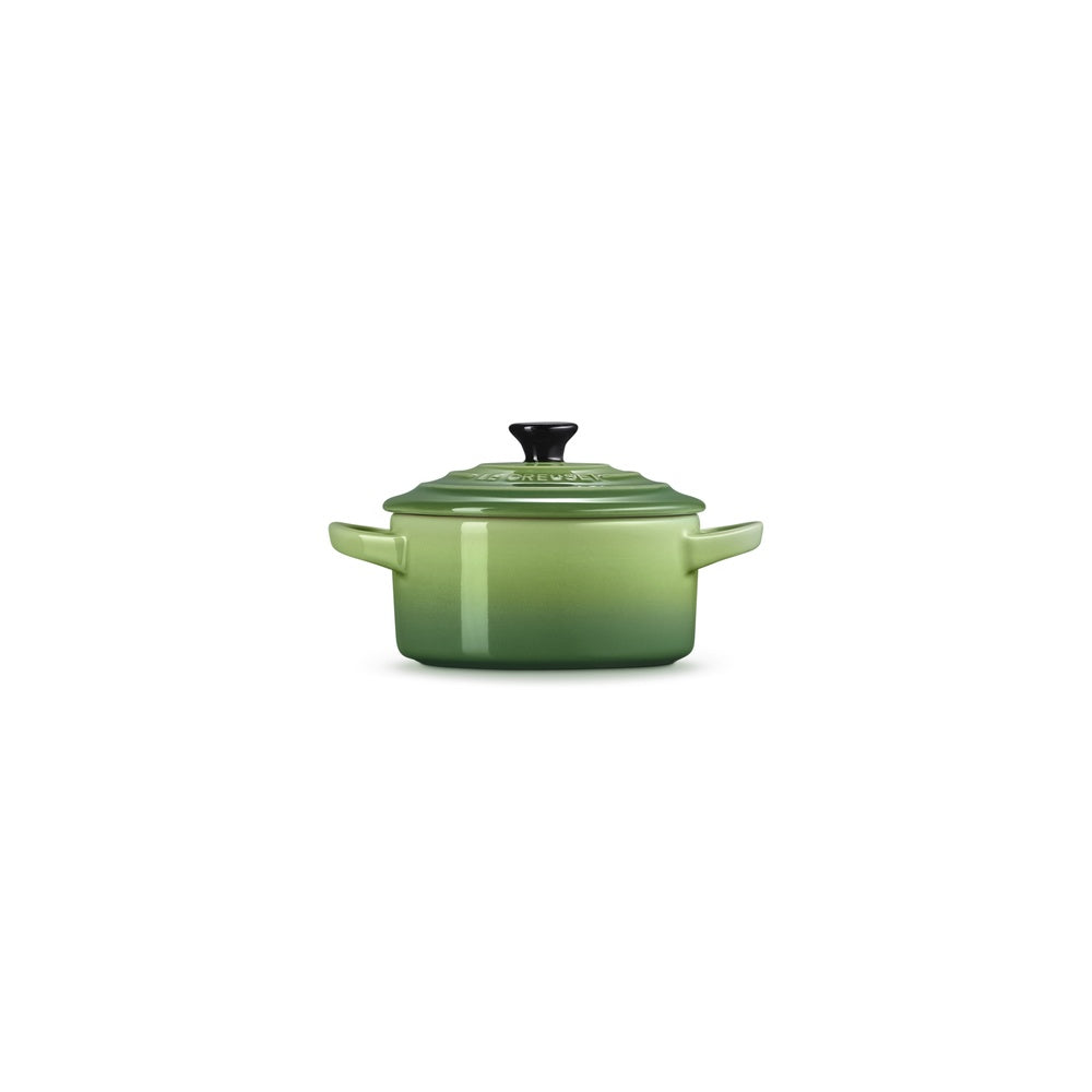 LE CREUSET Mini Cocotte Rotonda in Gres Vetrificato Verde Bamboo 10 cm 0,25 L