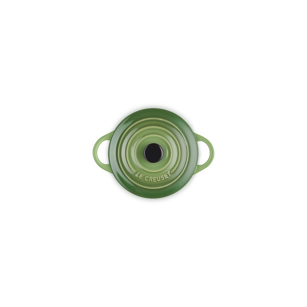 LE CREUSET Mini Cocotte Rotonda in Gres Vetrificato Verde Bamboo 10 cm 0,25 L
