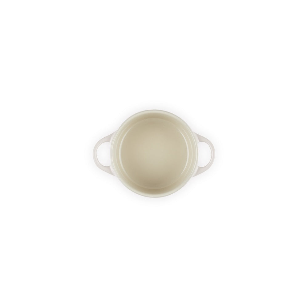 LE CREUSET Mini Cocotte Rotonda in Gres Vetrificato Shell Pink 10 cm 0,25 L