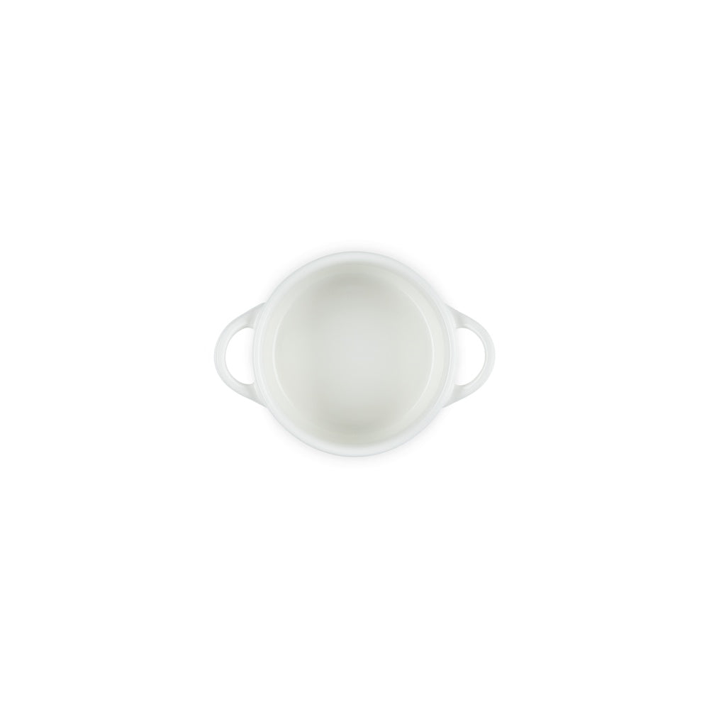 LE CREUSET Mini Cocotte Rotonda in Gres Vetrificato Meringa 10 cm 0,25 L