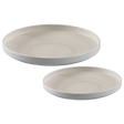 MASCAGNI CASA Set 2 Vassoi Bianco Lucido 22,5 cm e 30,5 cm O1832