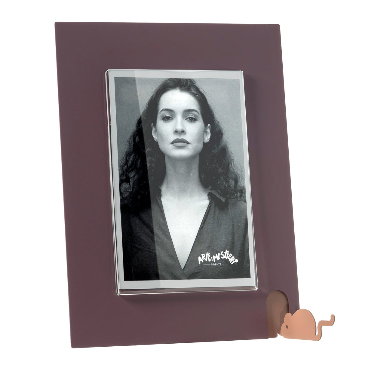 ARTI & MESTIERI Portafoto Topino Grande Viola Ametista Mocha Mousse 26,7x21,4cm