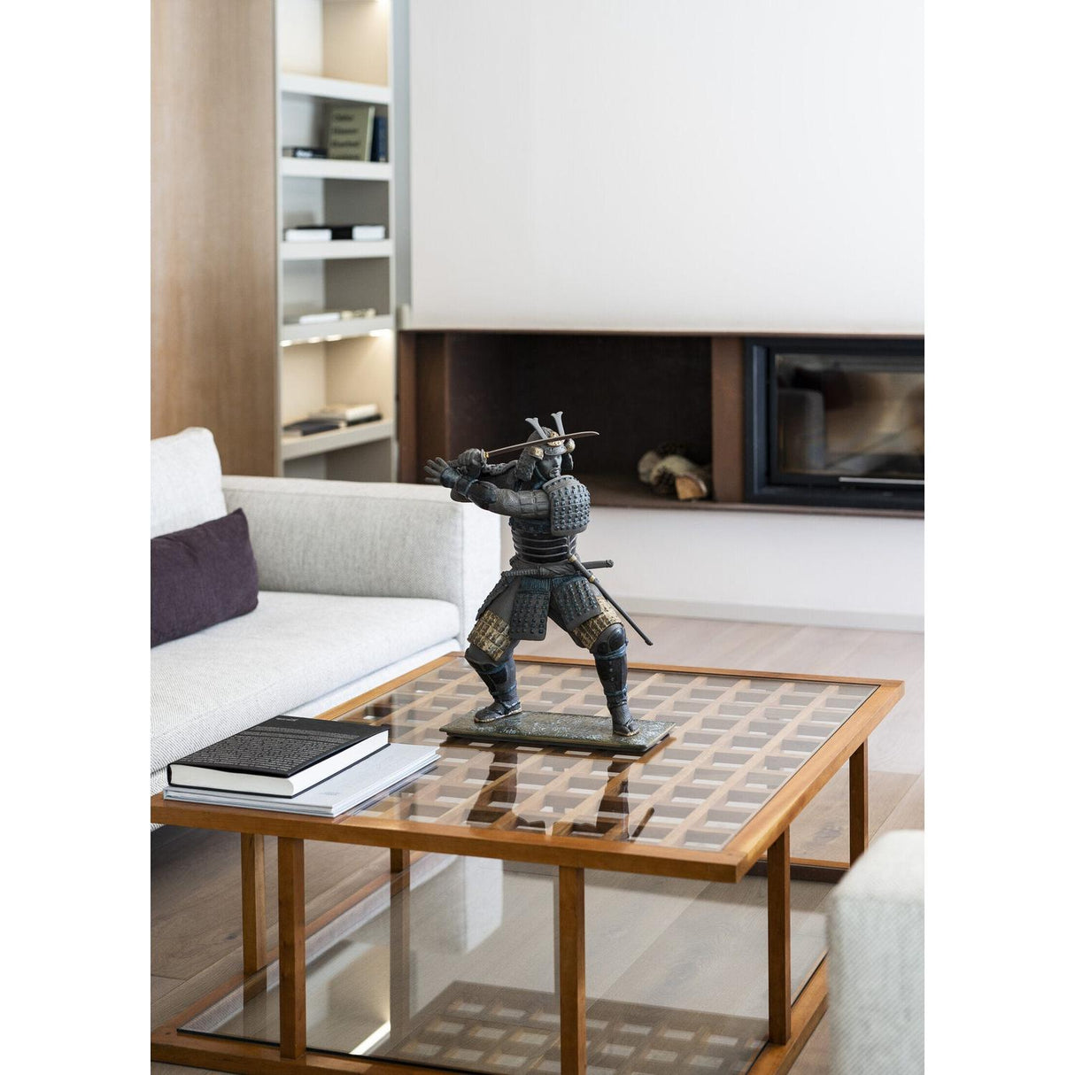 Lladró Scultura Guerriero Samurai 60x44cm Porcellana