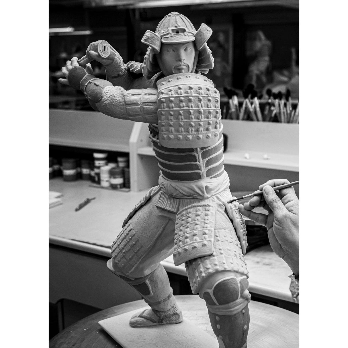 Lladró Scultura Guerriero Samurai 60x44cm Porcellana