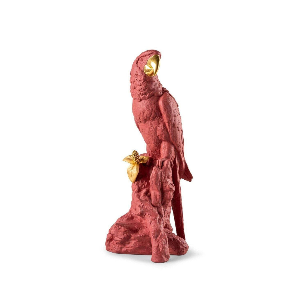 LLADRO' Pappagallo Ara Rosso Serie Limitata 45x22cm Porcellana