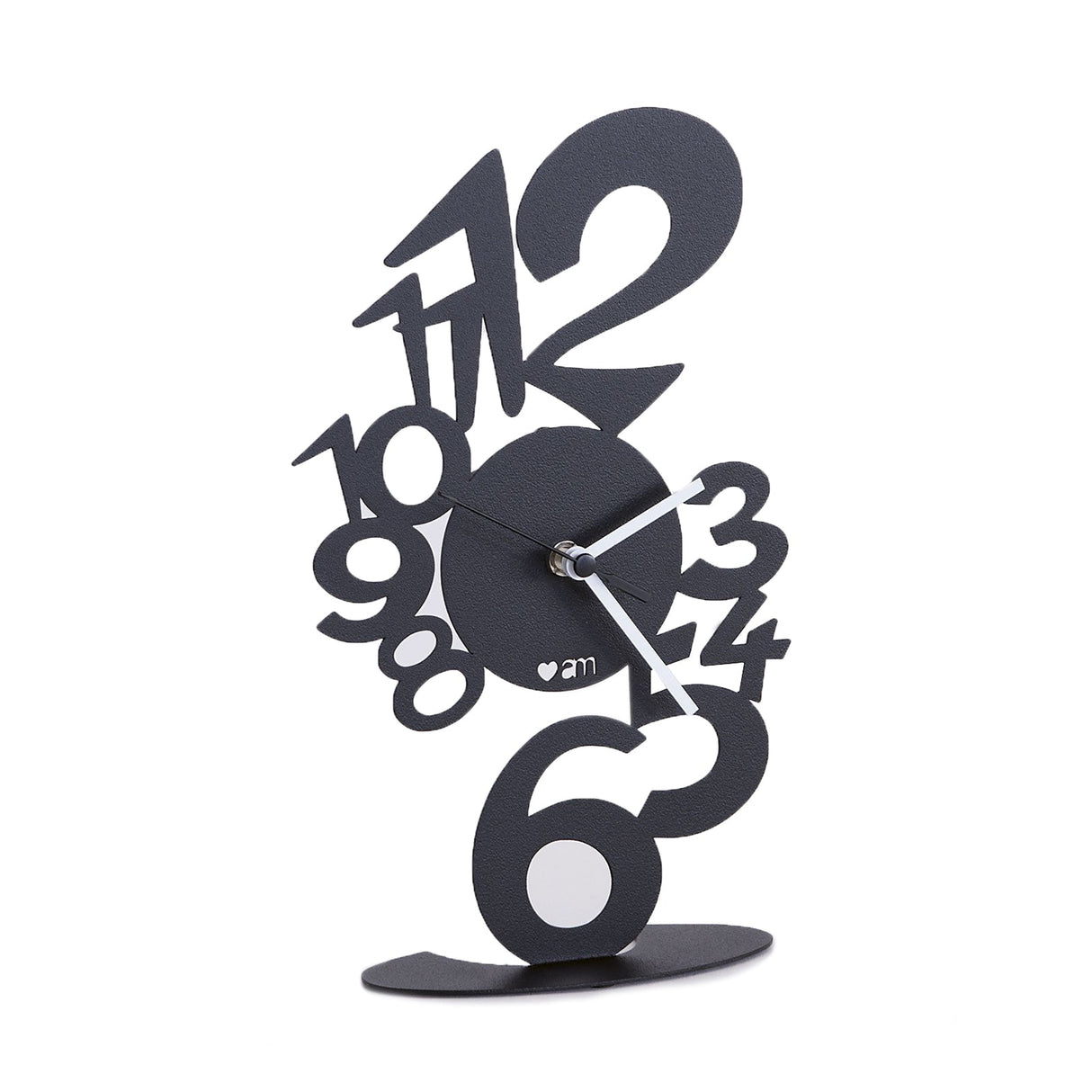 ARTI & MESTIERI Orologio da Tavolo di Design "Lupin" Nero