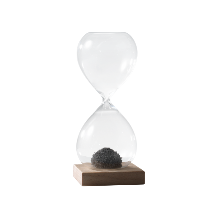 MASCAGNI CASA Clessidra Magnetica in Vetro Base in Legno 16cm