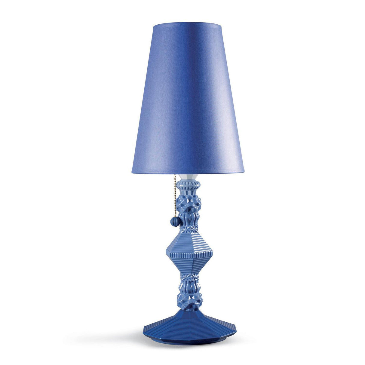 LLADRO' Lampada da Tavolo Belle De Nuit Azzurro 57x20cm Porcellana