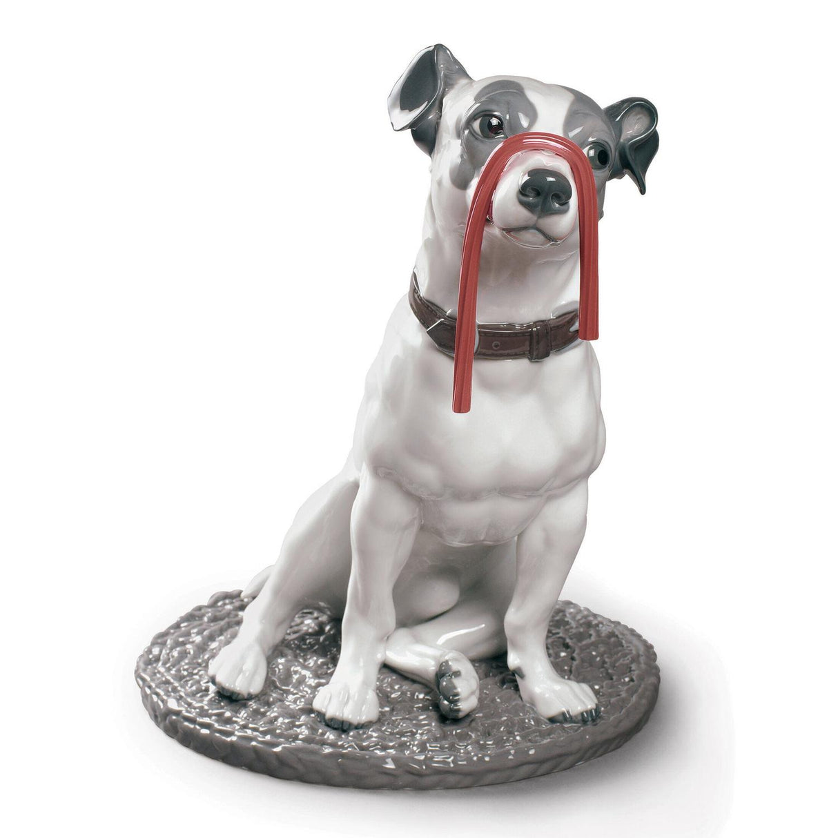 LLADRO' Figurina Cane Jack Russell con Liquirizia 34x27cm Porcellana