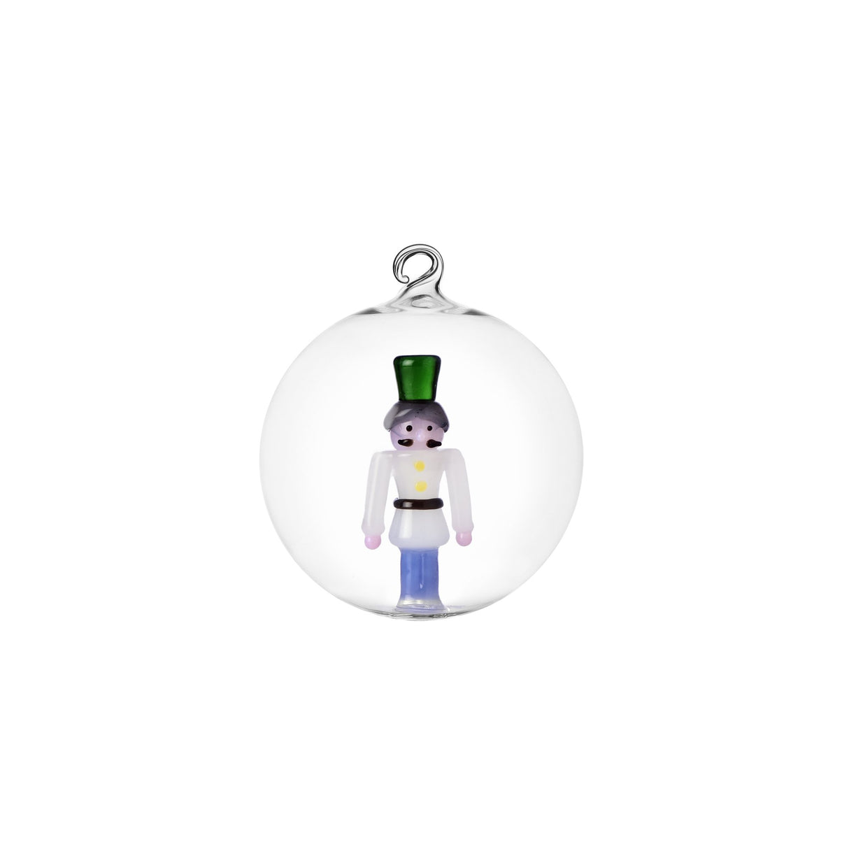 ICHENDORF Schiaccianoci Pallina di Natale Soldatino 8cm Vetro Borosilicato