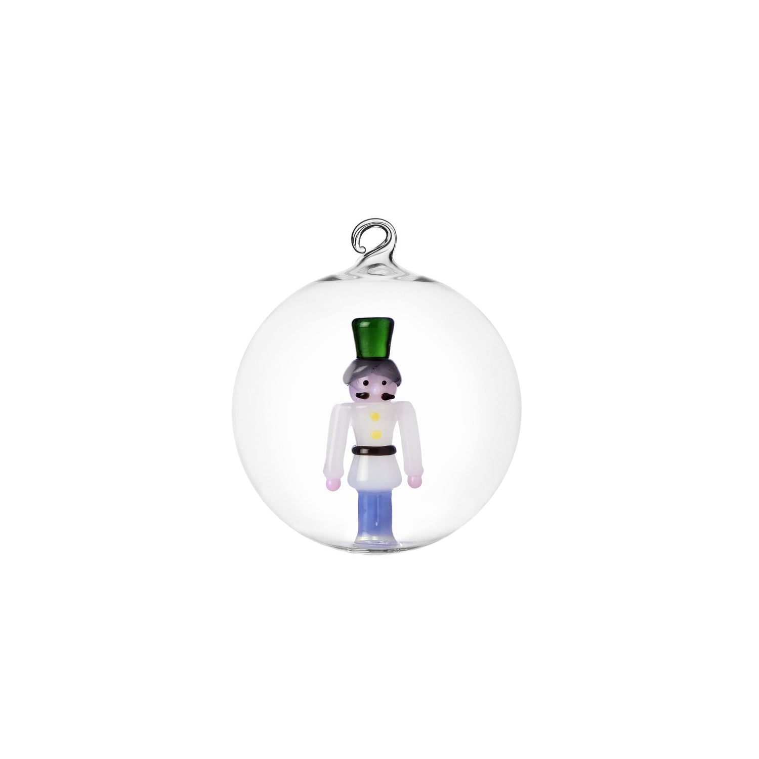 ICHENDORF Schiaccianoci Pallina di Natale Soldatino 8cm Vetro Borosilicato