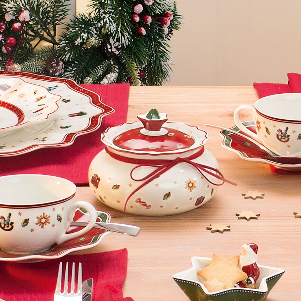 VILLEROY & BOCH Toy's Delight Barattolo Grande Natale Tavola Natalizia 21cm