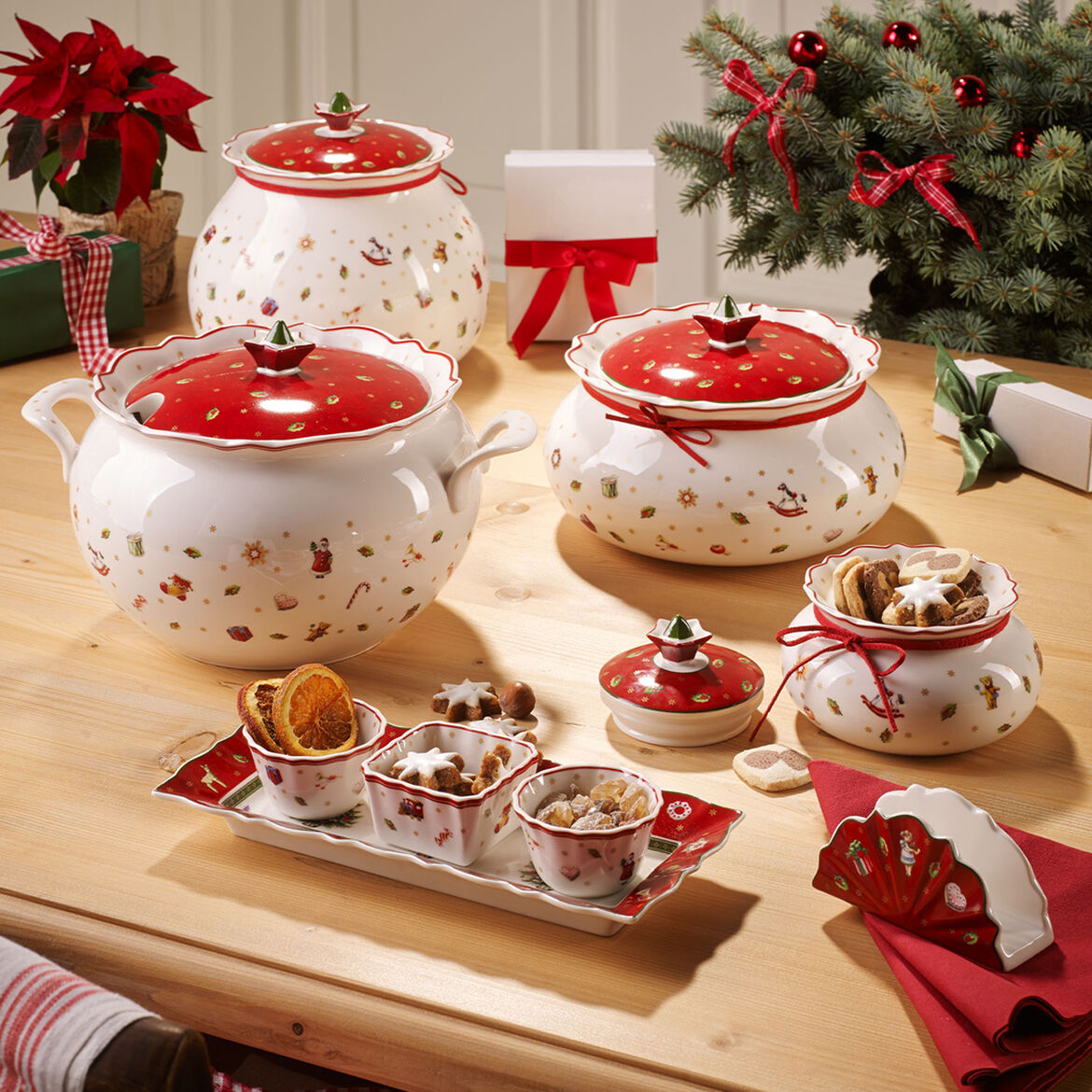 VILLEROY & BOCH Toy's Delight Barattolo Grande Natale Tavola Natalizia 21cm