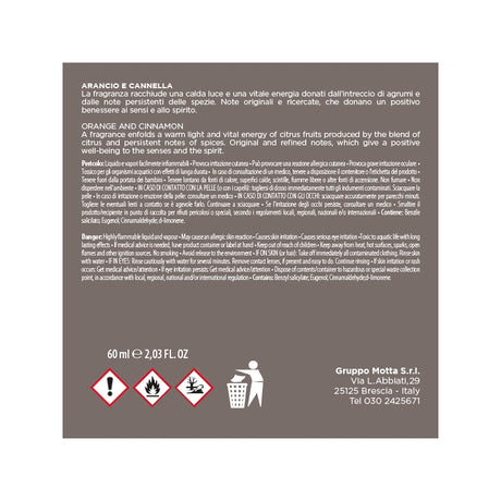 MUHA' Flower 60ml Profumatore D'Ambiente Diffusore Arancio e Cannella