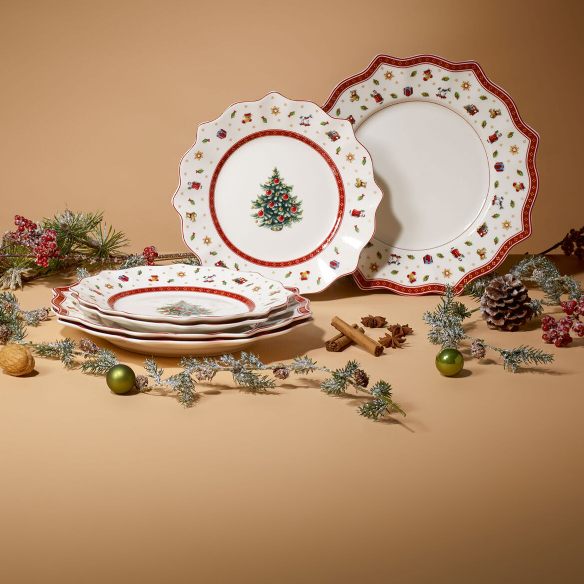 VILLEROY & BOCH Toy's Delight Set 8 Pezzi Piatti Tavola Natalizia Natale