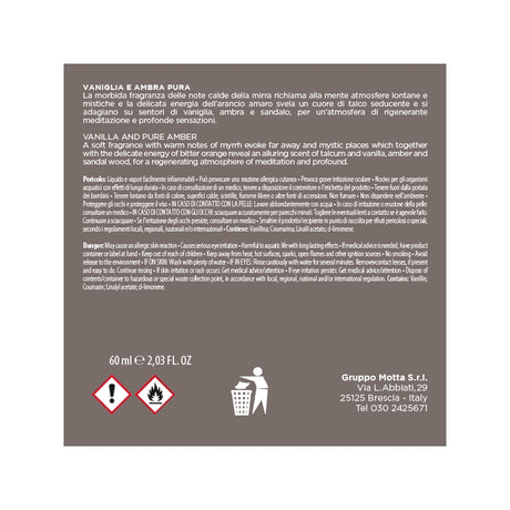 MUHA' Profumatore d'Ambiente Diffusore Flower 60ml Vaniglia e Ambra Pura