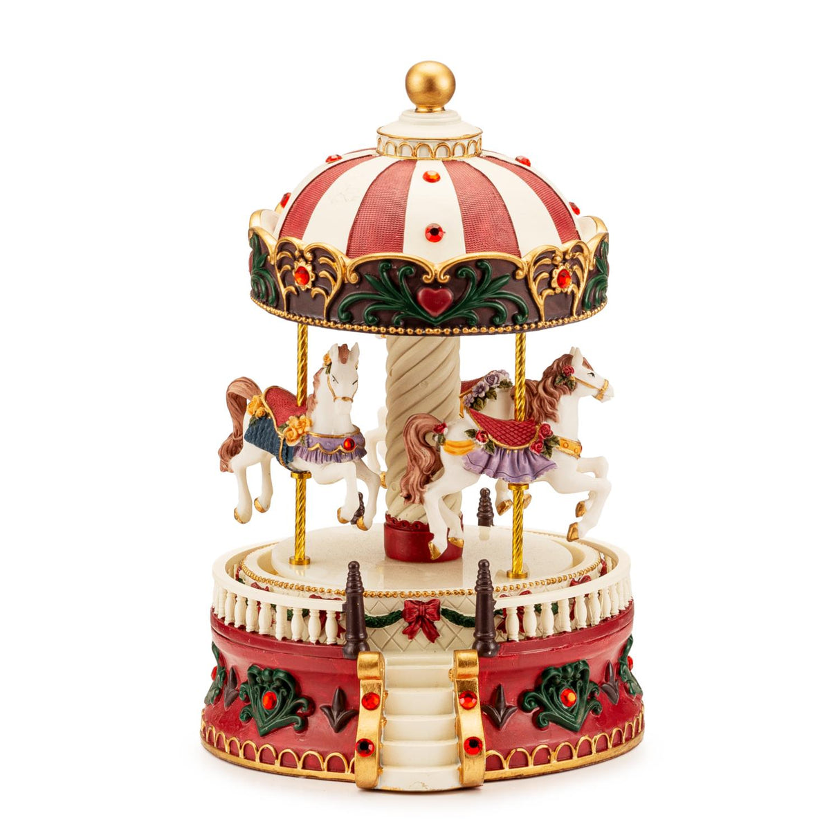 PALAIS ROYAL Carillon Natalizio Ruota Giostra di Natale con Movimento 19cm