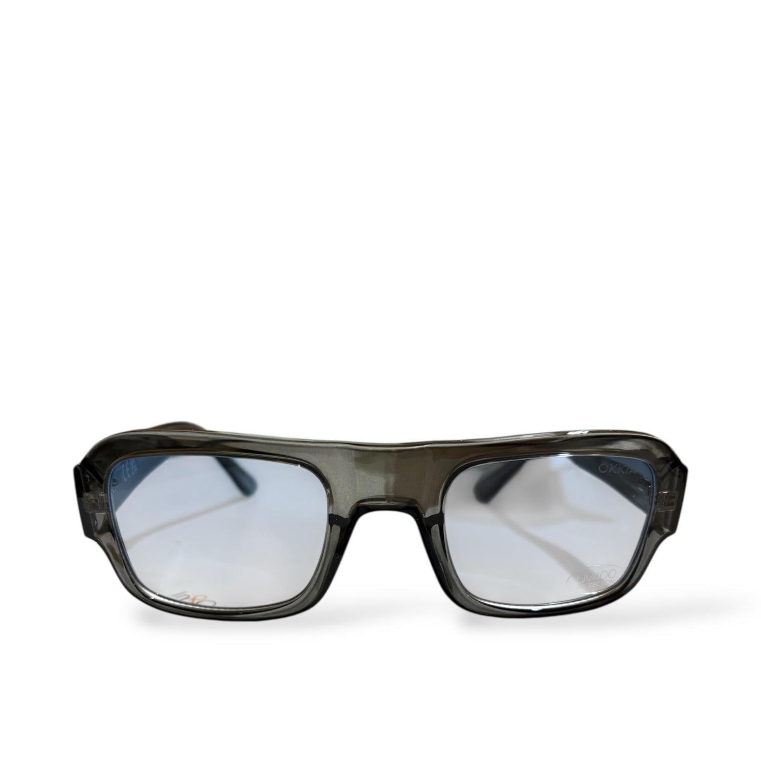 OKKIA Atene Occhiali da Sole Unisex Grigio Lenti Blu