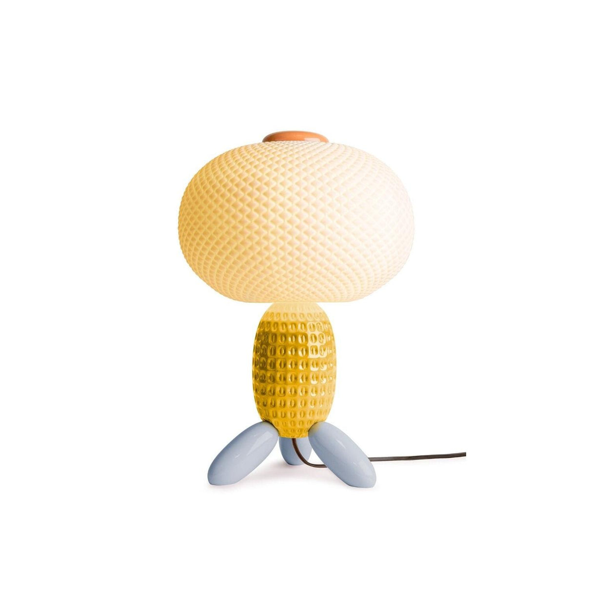 LLADRO' Lampada Tavolo Soft Blown Giallo 41x27cm Porcellana