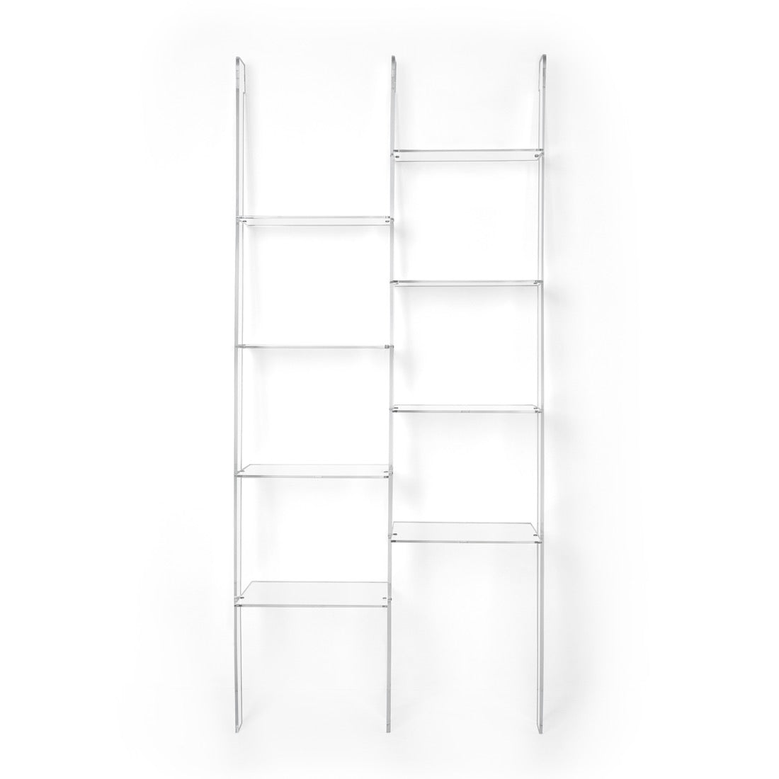 iPLEX Step Libreria 1 Scaffale in PMMA 185x81cm Trasparente Made in Italy