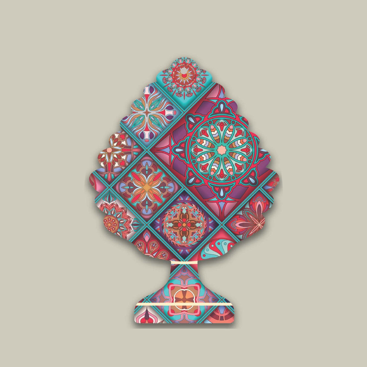 PALAIS ROYAL - 100% Melamine Pine Cone Trivet 32 cm Kitchen