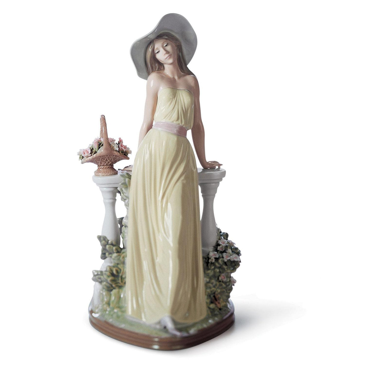 LLADRO' Figurina Dama 35x17cm Porcellana